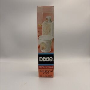 Dixie Cups 3 oz Bathroom Open Box 72 Count Shells Flowers Floral -2 Designs 1991